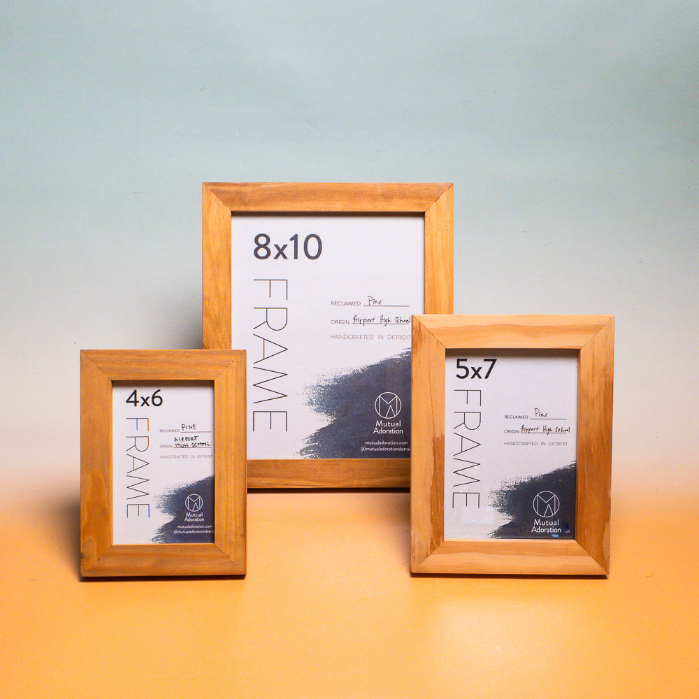 Wide Natural Brown Reclaimed Wood Picture Frames – Mutual Adoration + POST