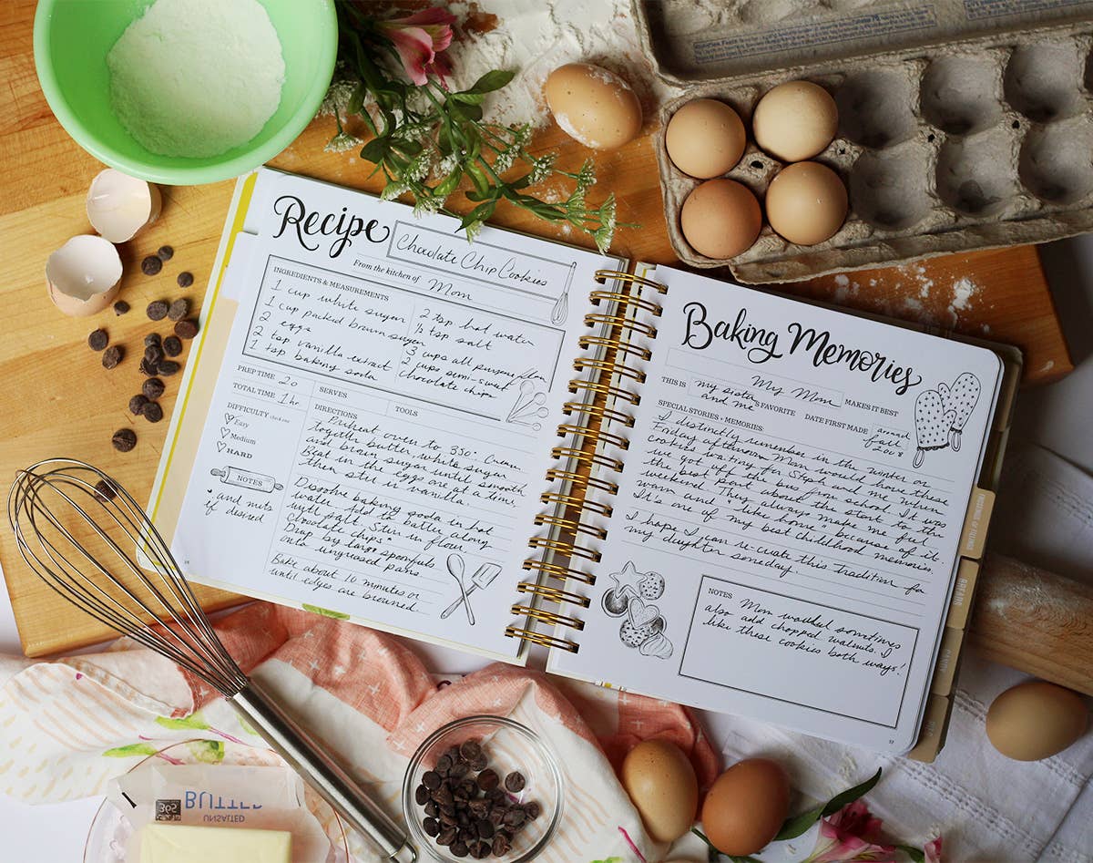 The Keepsake Kitchen Diary™ - Whimsical Lemons  Recipe book design, Recipe  book diy, Scrapbook recipe book