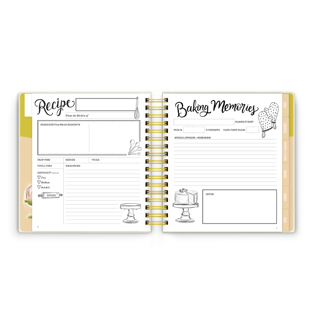 The Keepsake Kitchen Diary™ - Whimsical Lemons  Recipe book design, Recipe  book diy, Scrapbook recipe book